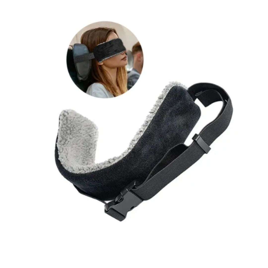 Nackstöd & Sovmask i Ett – Justerbar och Kompakt för Bekväm Vila på Resan