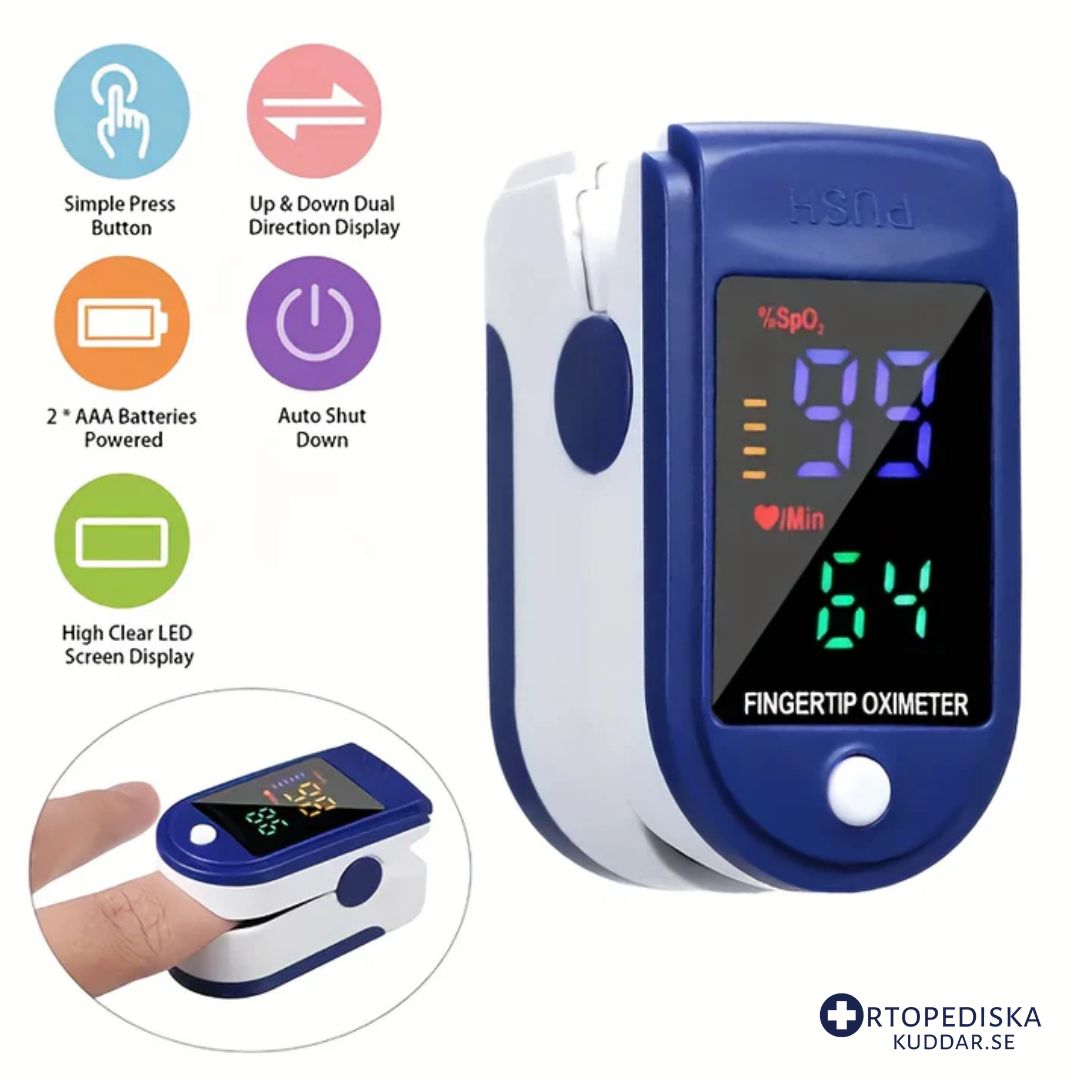 Pulsoximeter Fingertopp – Mät Puls & Syrenivå Snabbt