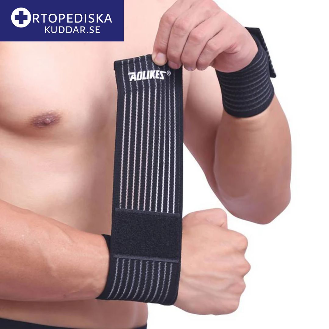 AOLIKES - sports handledsstöd - justerbar kompressionslinda