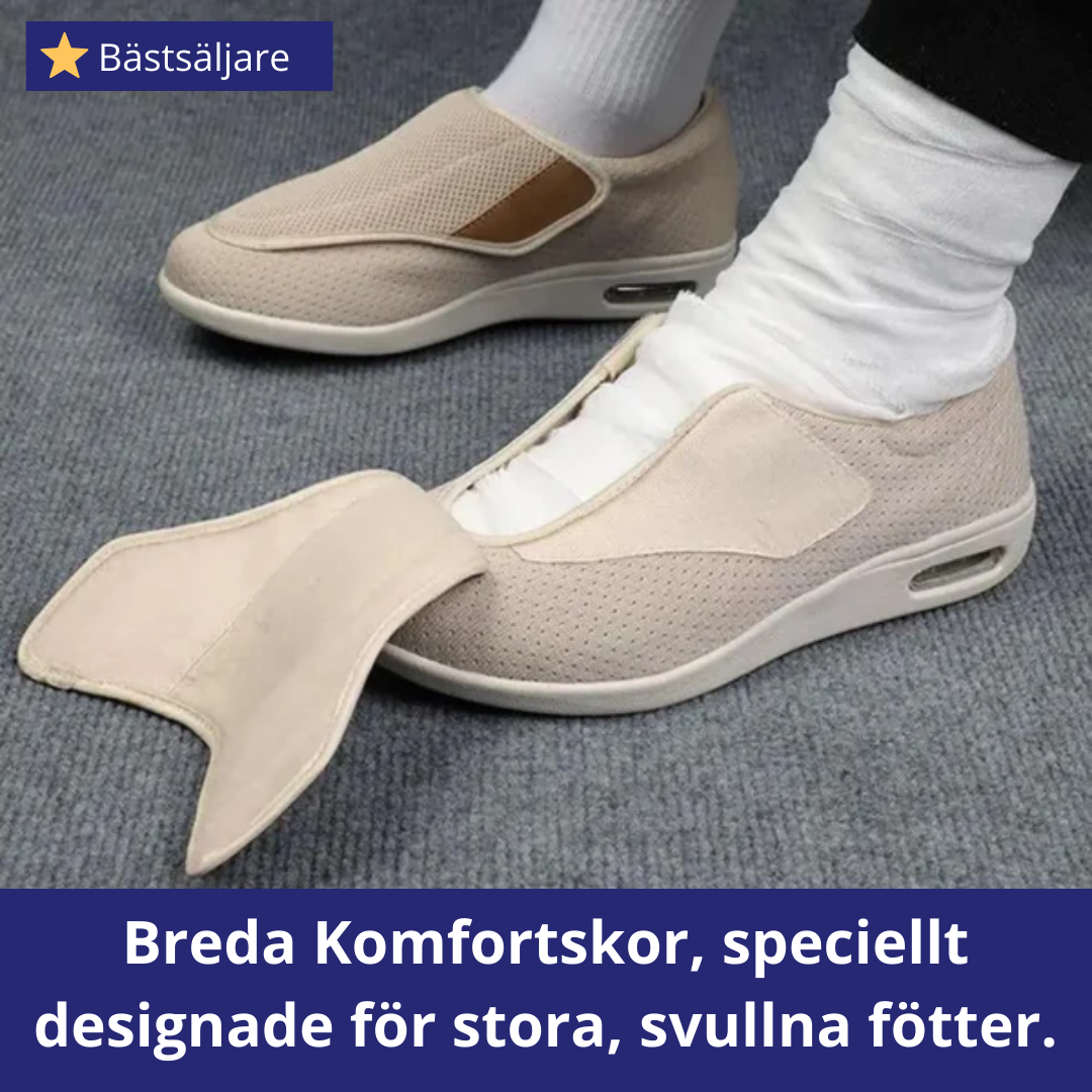 Ergonomiska Breda Komfortskor