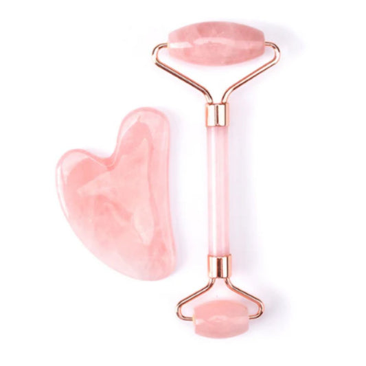 Gua Sha Ansiktsroller Paket för Lymfcirkulation, Minskad Puffighet och Förbättrad Hudelasticitet