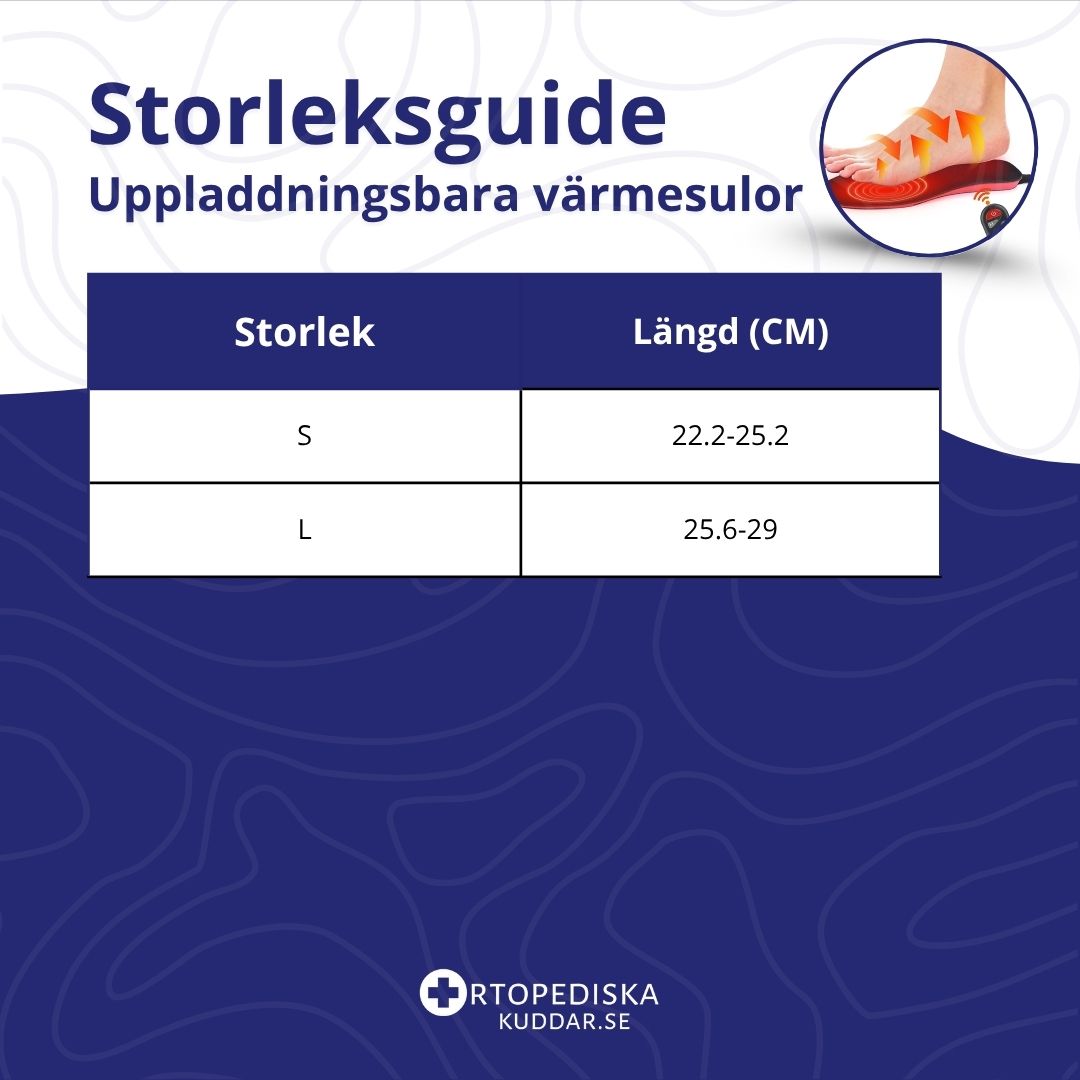 Uppladdningsbara värmesulor med fjärrkontroll – USB, 3 värmenivåer