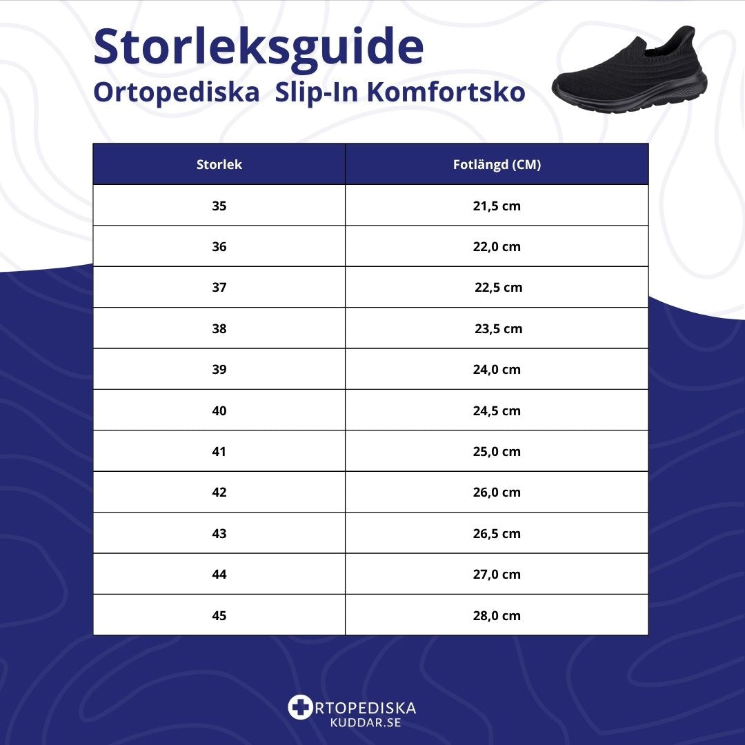 Ortopediska Slip‑In Komfortsko – Ergonomisk Hands‑Free
