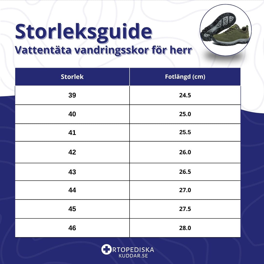 Vattentäta vandringsskor för herr