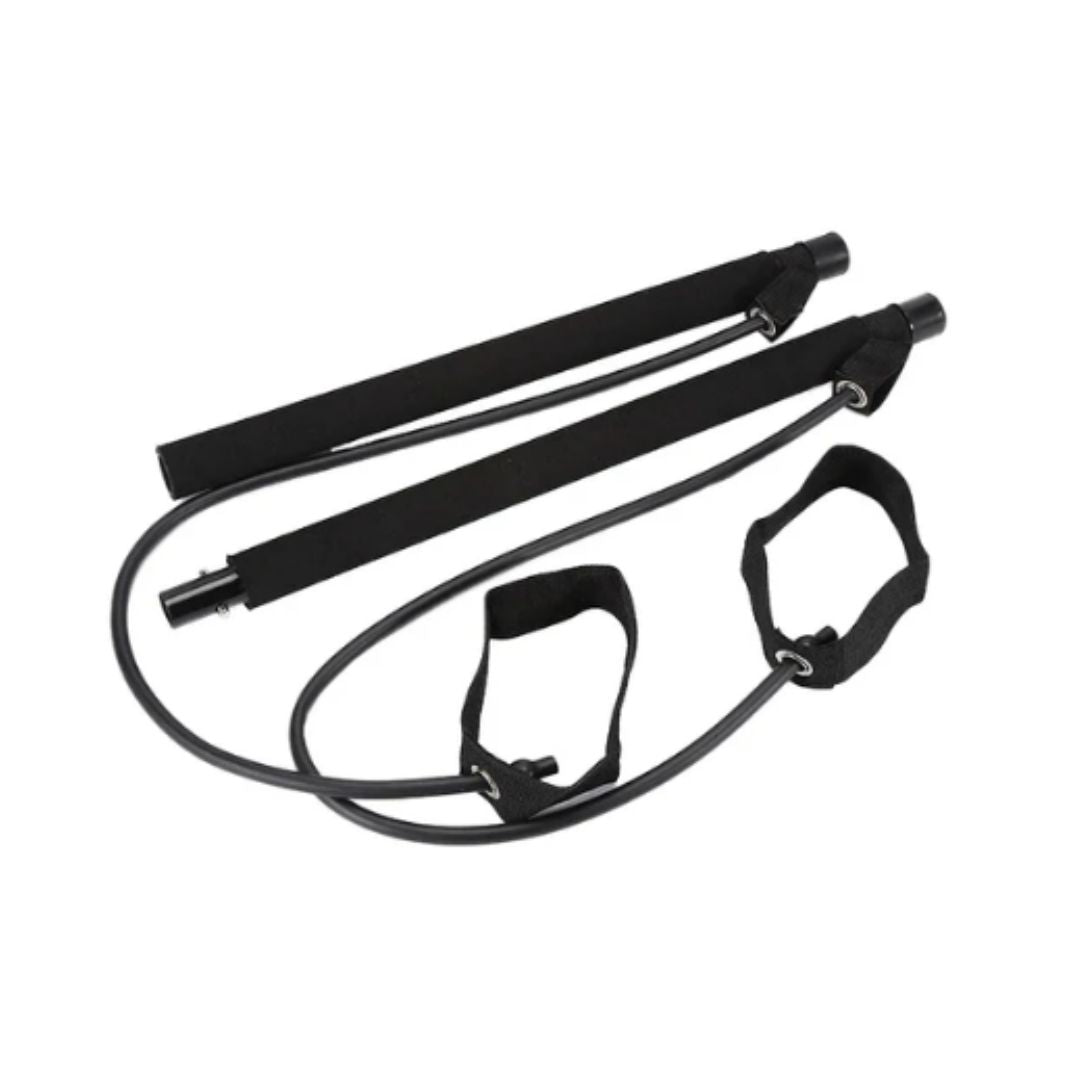 Pilatesstång med Motståndsband – Hemmaträning