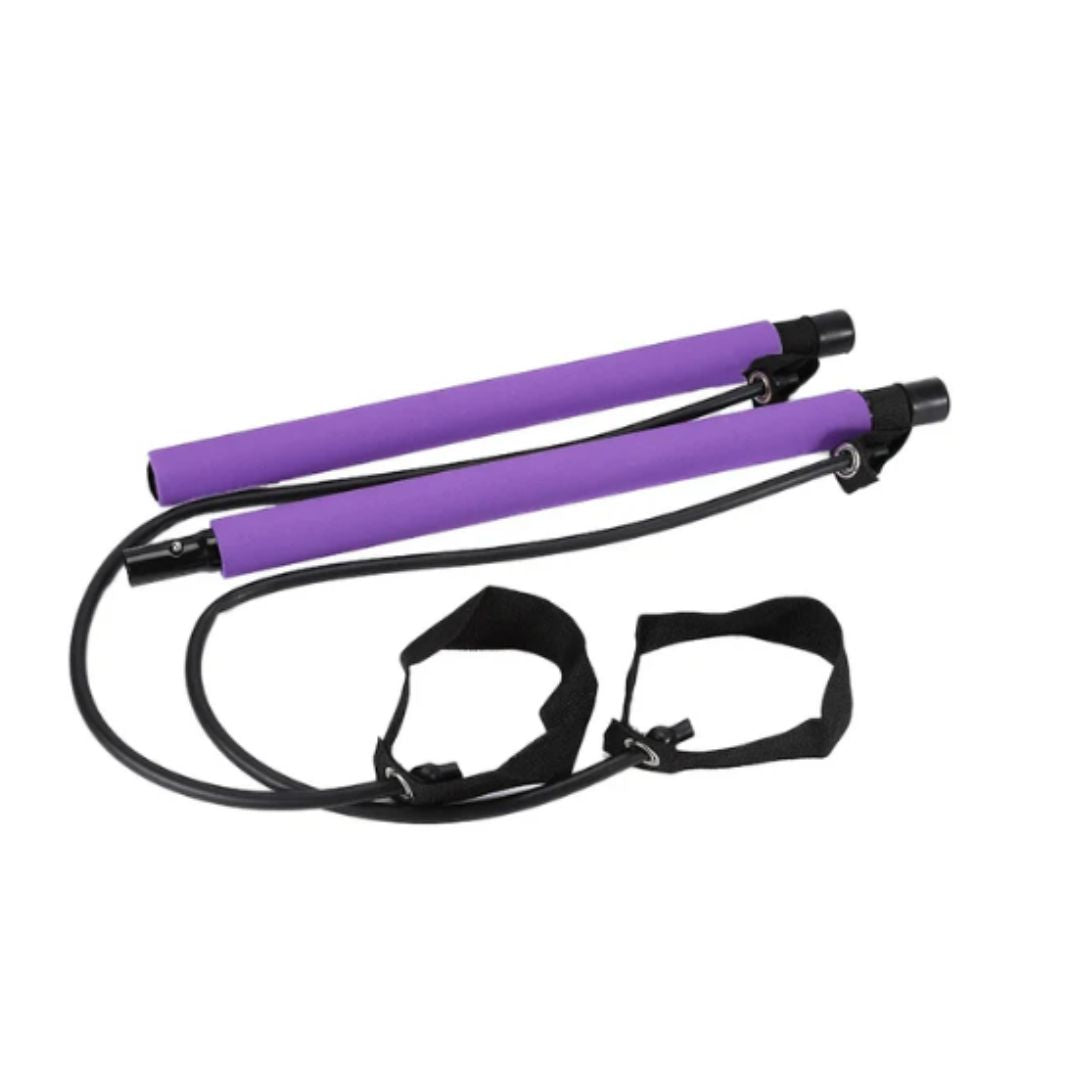 Pilatesstång med Motståndsband – Hemmaträning