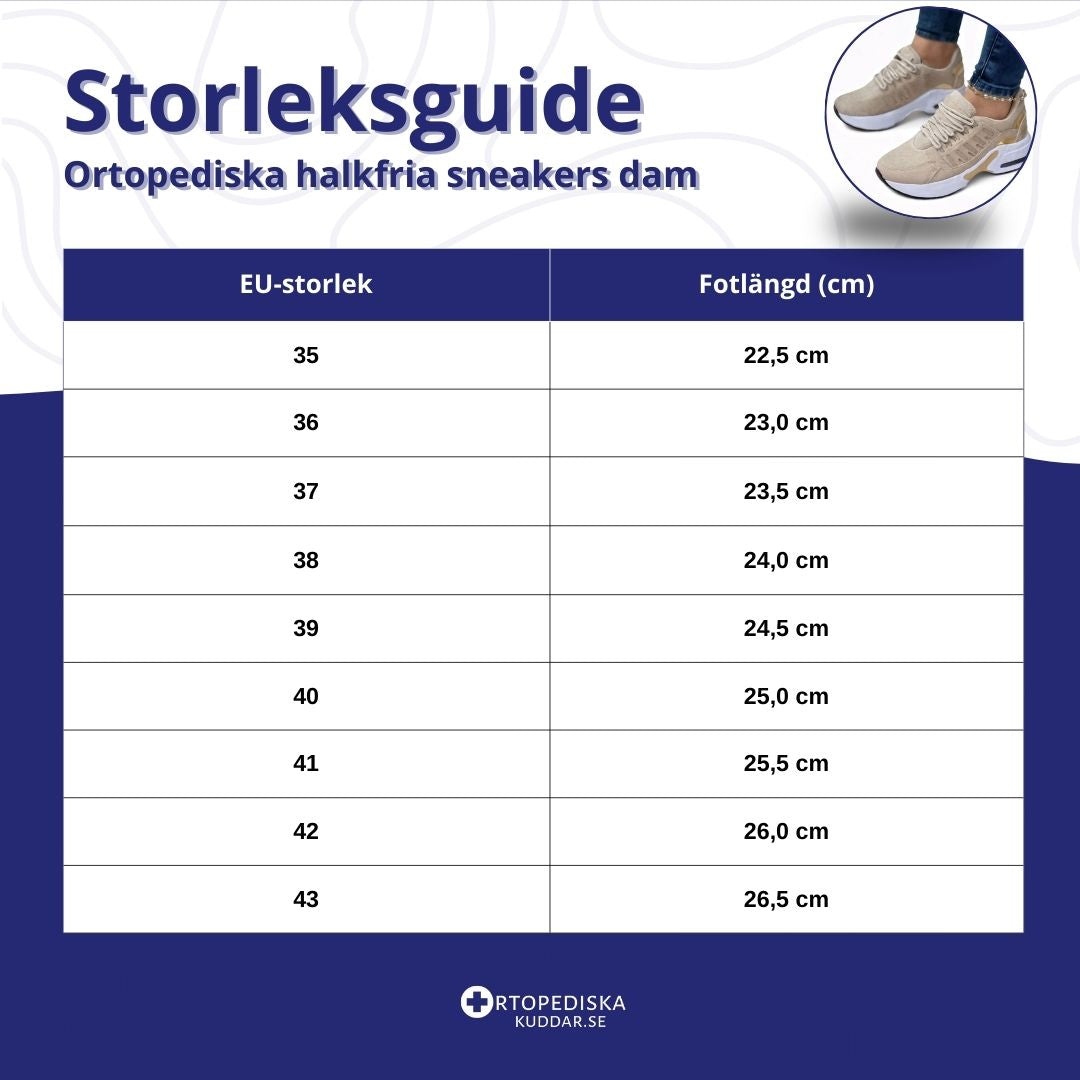 Ortopediska halkfria sneakers dam
