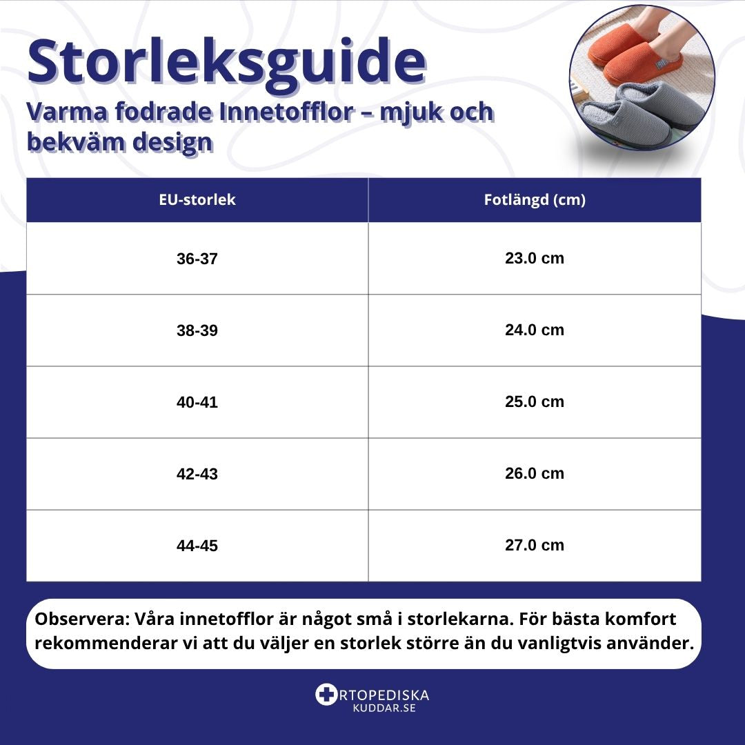 Varma fodrade Innetofflor – mjuk och bekväm design