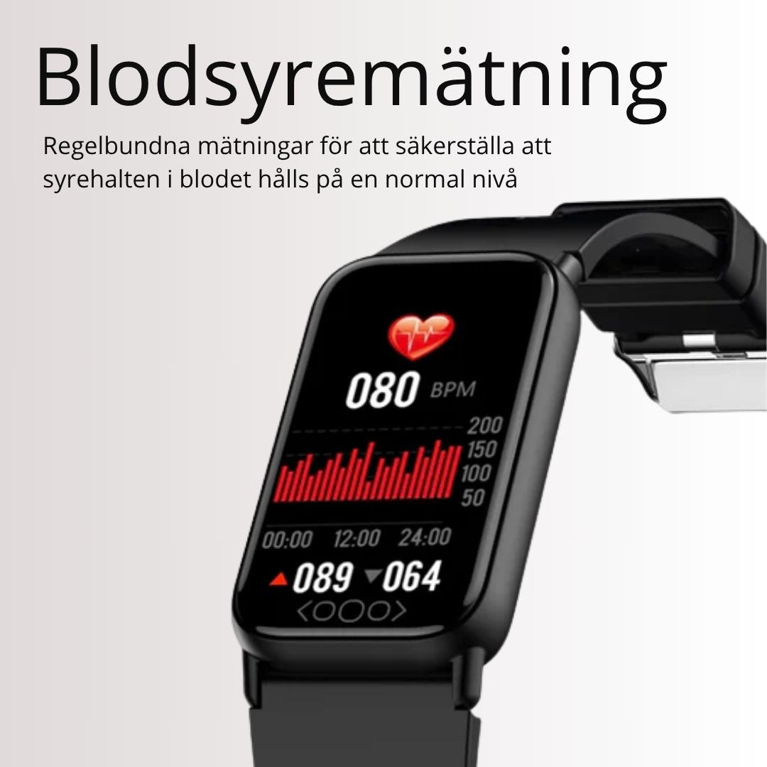 VitaWatch 01 – Smart Hälsoklocka med Blodsockermätning & Puls- och Sömnspårning