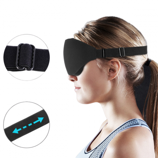 Sovmask med Total Mörkläggning – Justerbar och Lätt Design