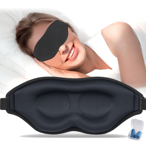 Sovmask med Total Mörkläggning – Justerbar och Lätt Design