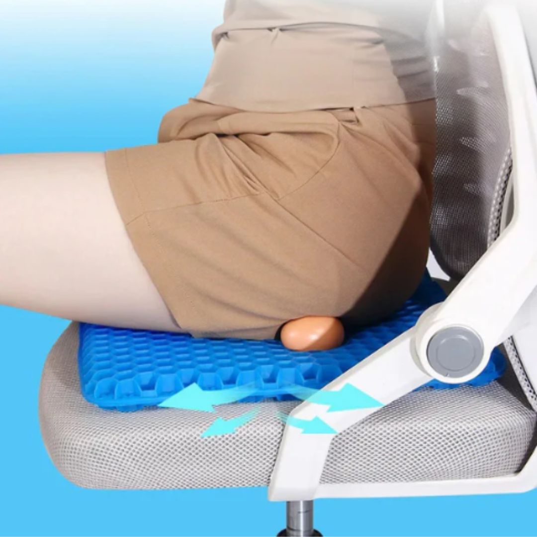 Ergonomisk gelsittdyna för rygg och höft