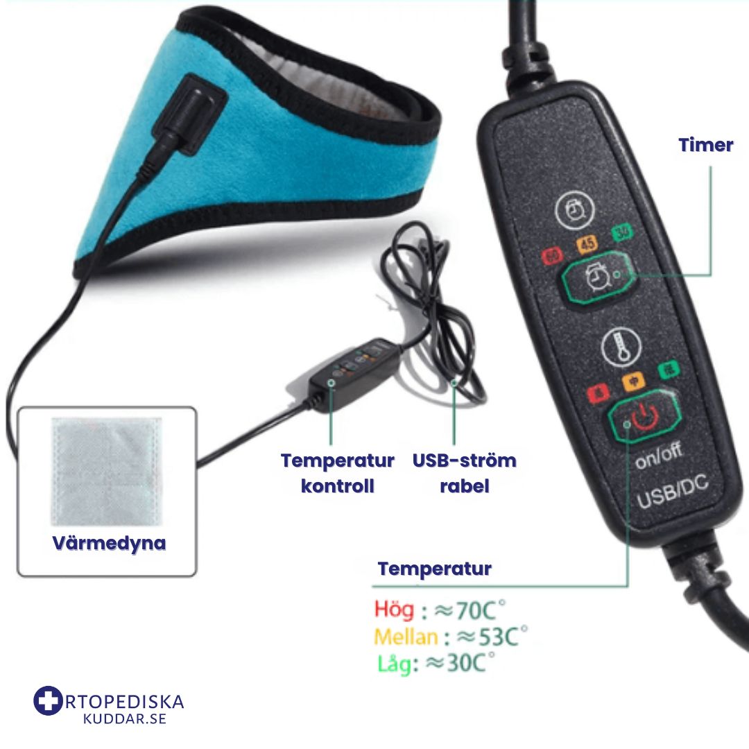 USB‑uppvärmt nackstöd