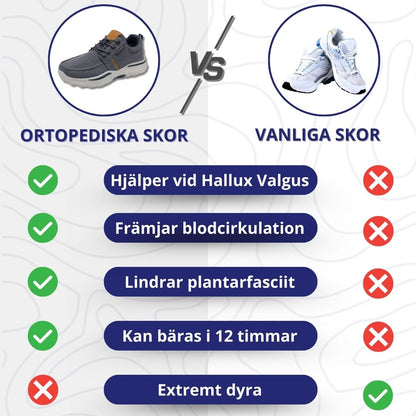 Ortopediska skor för komfort och smärtlindring - Unisex