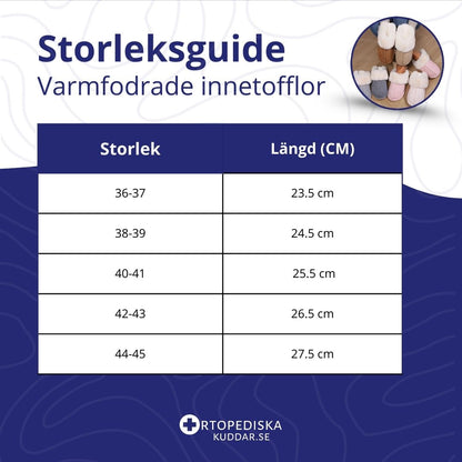 Varmfodrade innetofflor