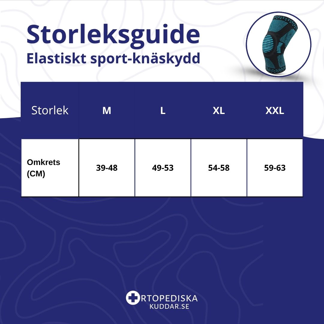 Elastiskt sport-knäskydd med kompression