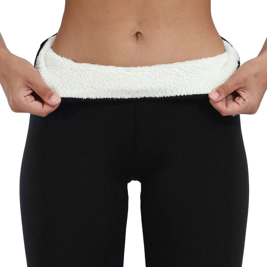 Vinterleggings Dam – Fodrade Värmetights med Fleece & Hög Midja