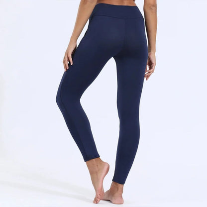 Vinterleggings Dam – Fodrade Värmetights med Fleece & Hög Midja