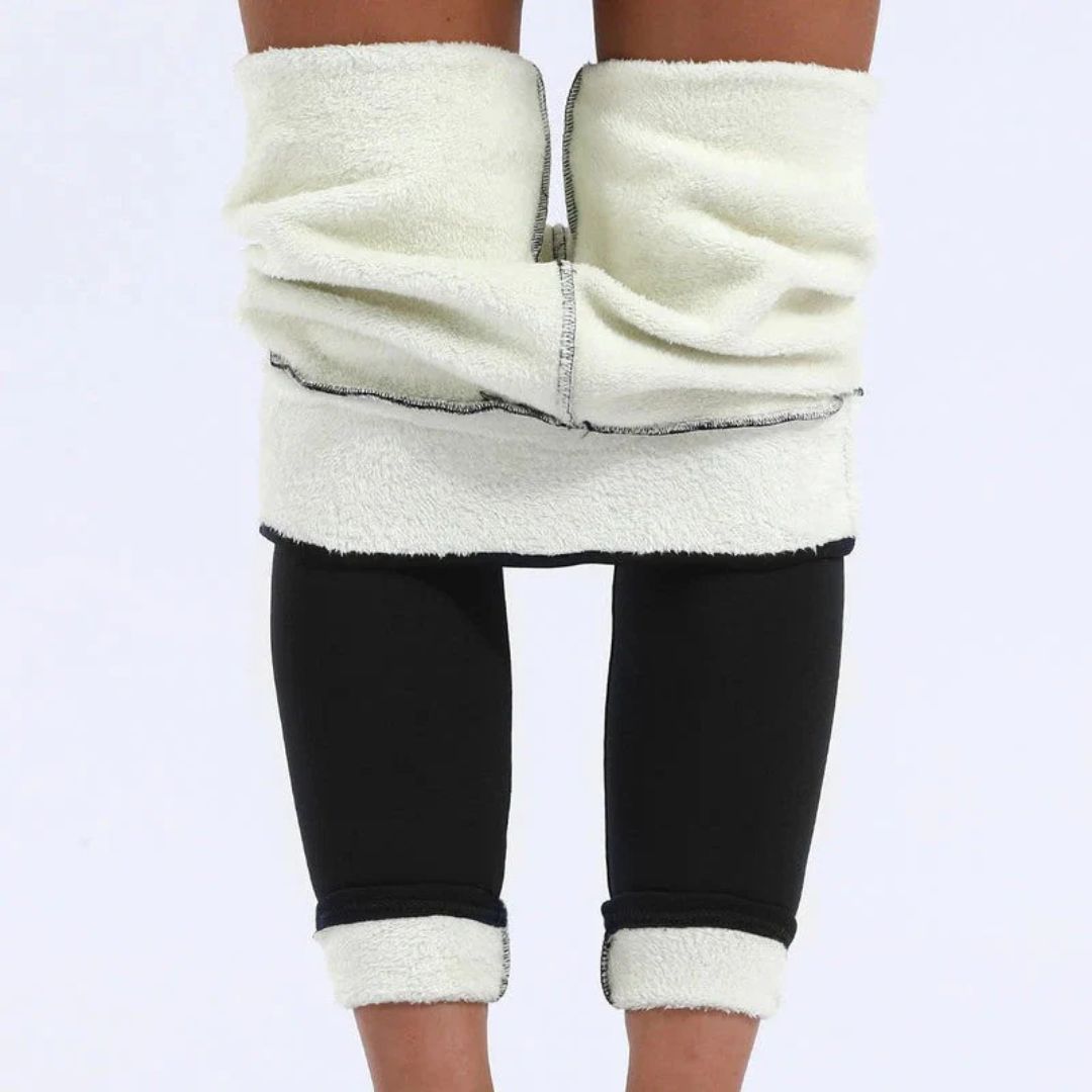 Vinterleggings Dam – Fodrade Värmetights med Fleece & Hög Midja