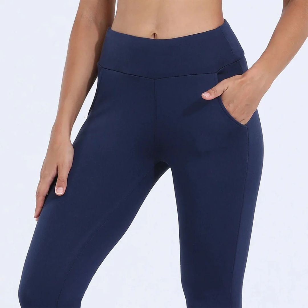 Vinterleggings Dam – Fodrade Värmetights med Fleece & Hög Midja