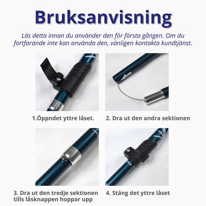 Hopfällbara Gångstavar – Justerbara & Lättvikt för Promenad