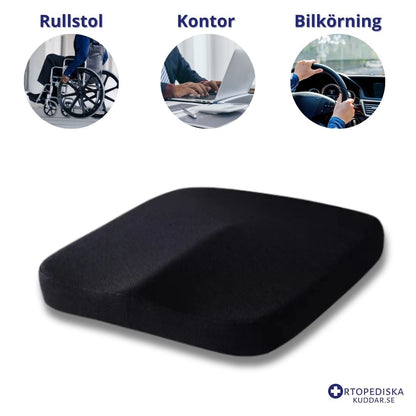 Minnesskum Sittkudde – Ergonomisk Avlastning för Rygg & Svanskota