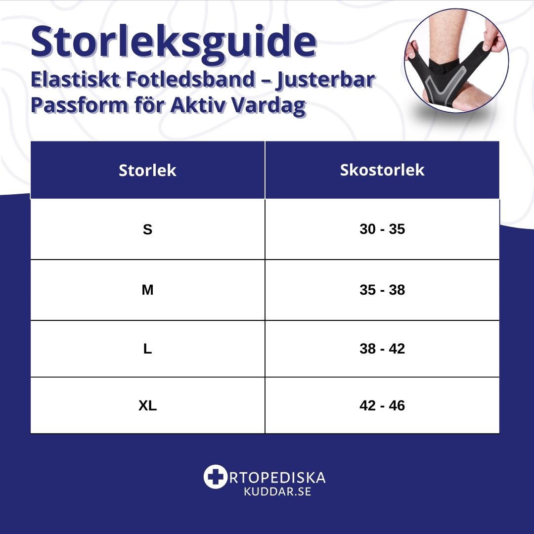 Elastiskt Fotledsband – Justerbar Passform för Aktiv Vardag