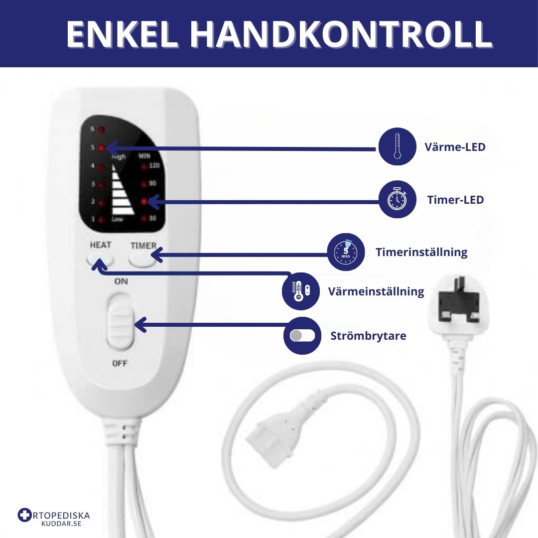 Värmedyna nacke axlar 6 värmelägen timer