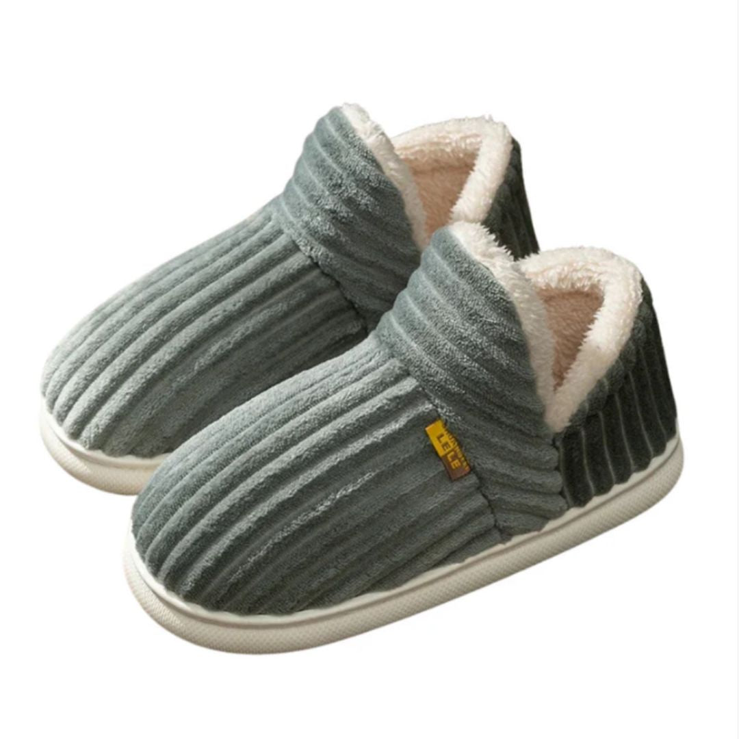 Tofflor med Halkfri Sula – Mjukt Foder och Rund Klack