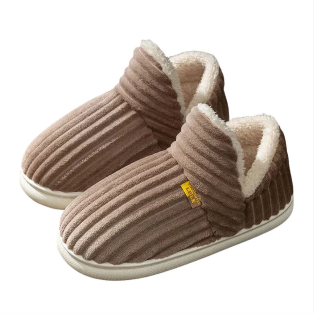 Tofflor med Halkfri Sula – Mjukt Foder och Rund Klack