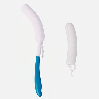 Ryggborste för Dusch – ergonomisk lång böjd design, halkfritt handtag, mjuk skum