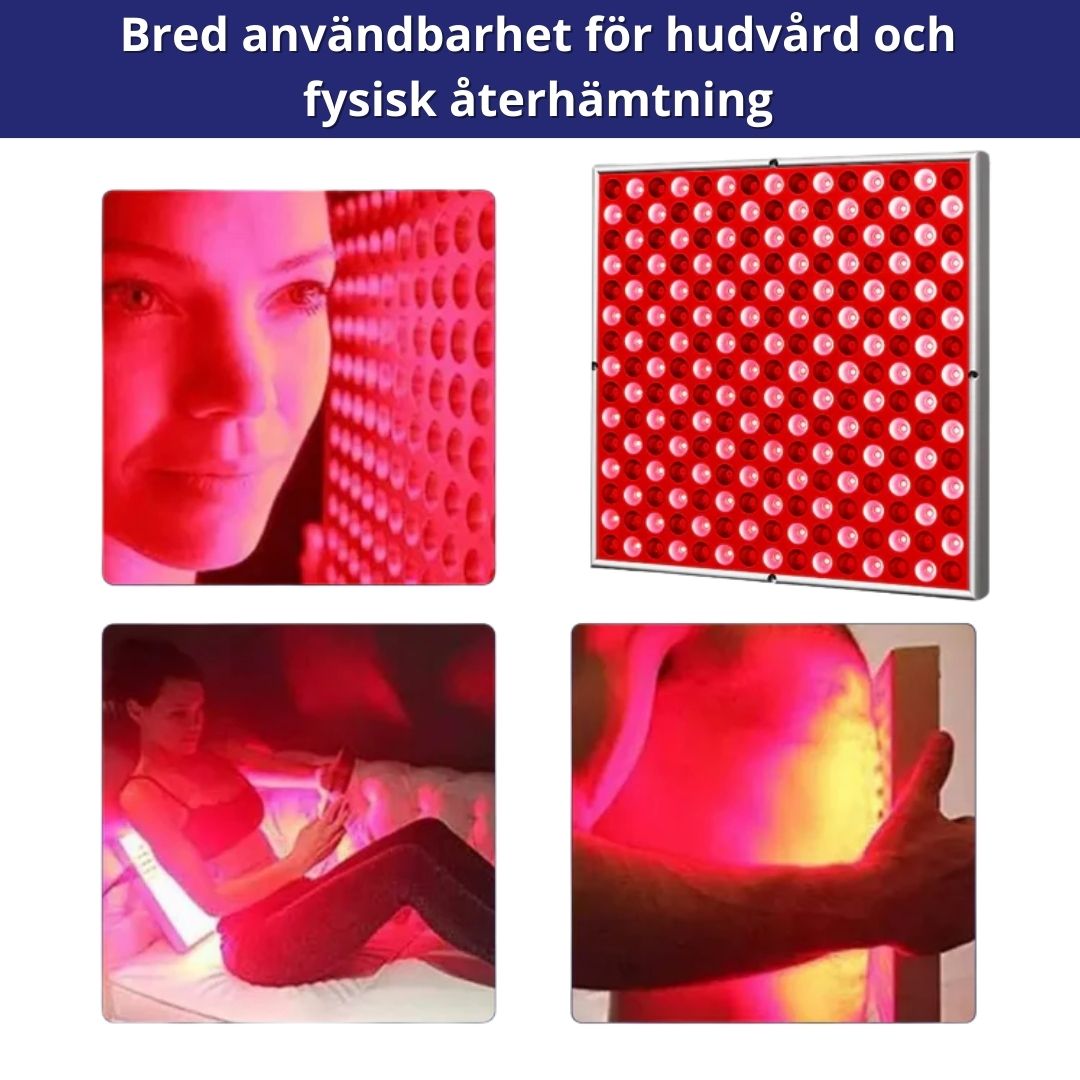 LED Ljusterapi Panel – För Hudvård, Smärtlindring och Muskelavslappning