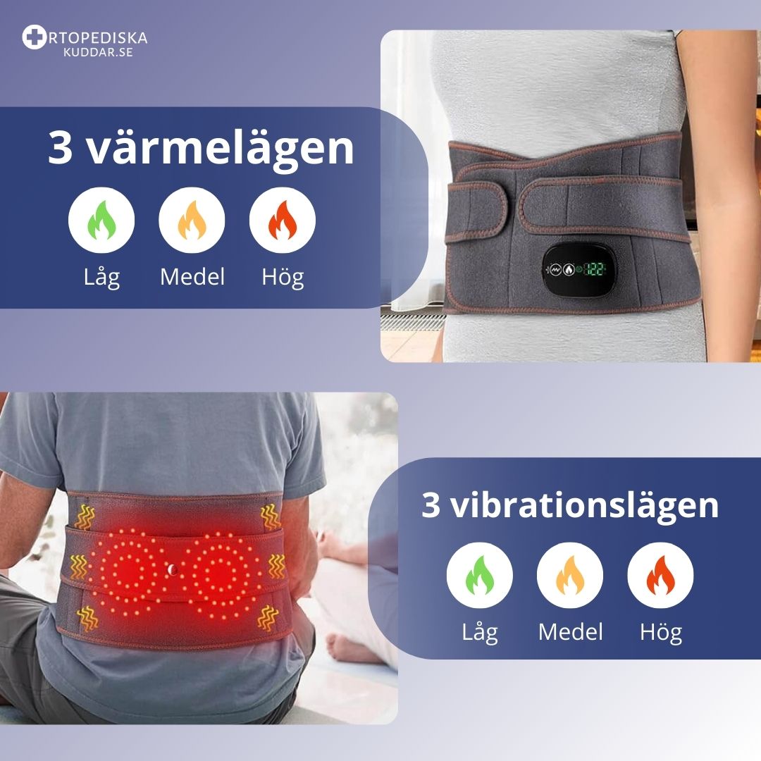 Värmebälte för Ryggsmärta – Rödljus & Massage