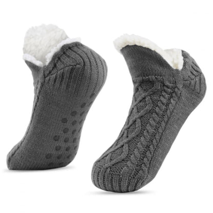 Toffelsockor med halkskydd fleece