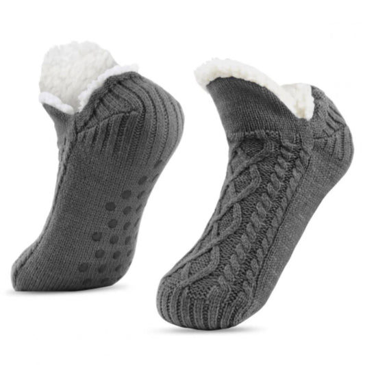 Toffelsockor med halkskydd fleece