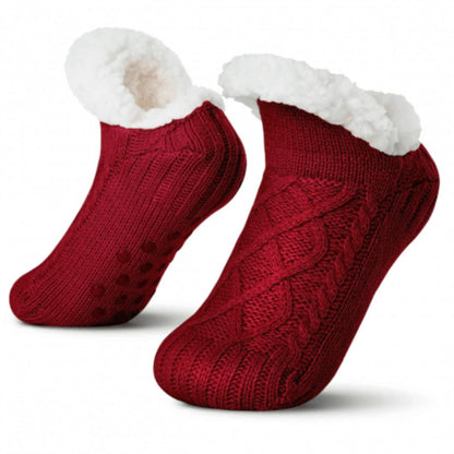 Toffelsockor med halkskydd fleece