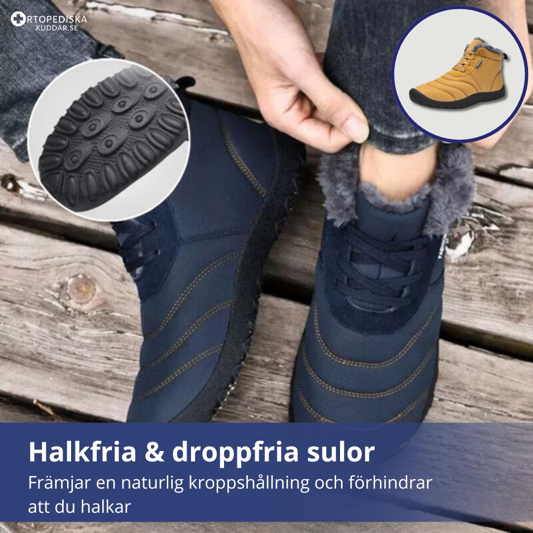 OrthoVarm Vinterkängor – Halkfri, Vattentät & Fodrad