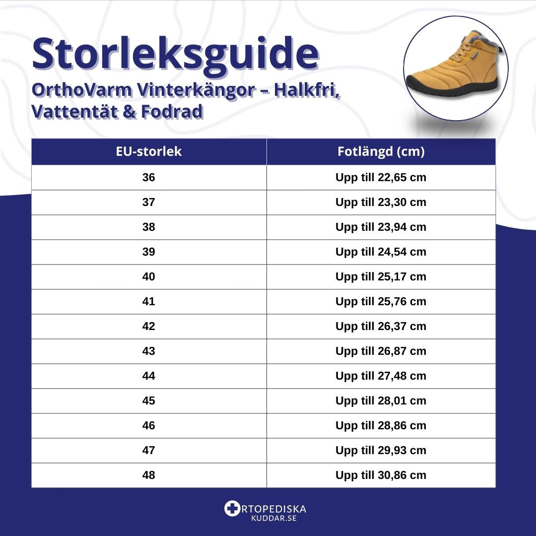 OrthoVarm Vinterkängor – Halkfri, Vattentät & Fodrad