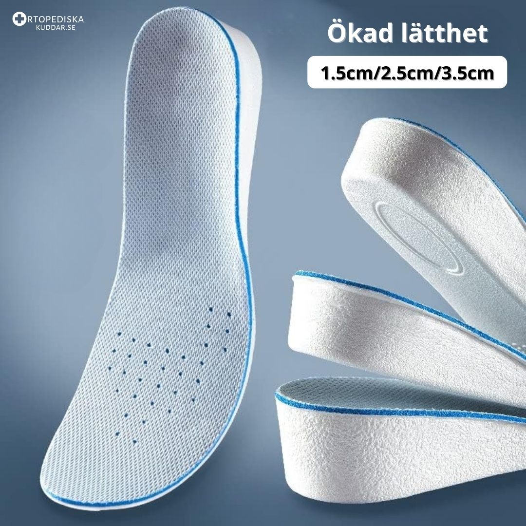 Höjdförhöjande skoinlägg – upp till 3,5 cm