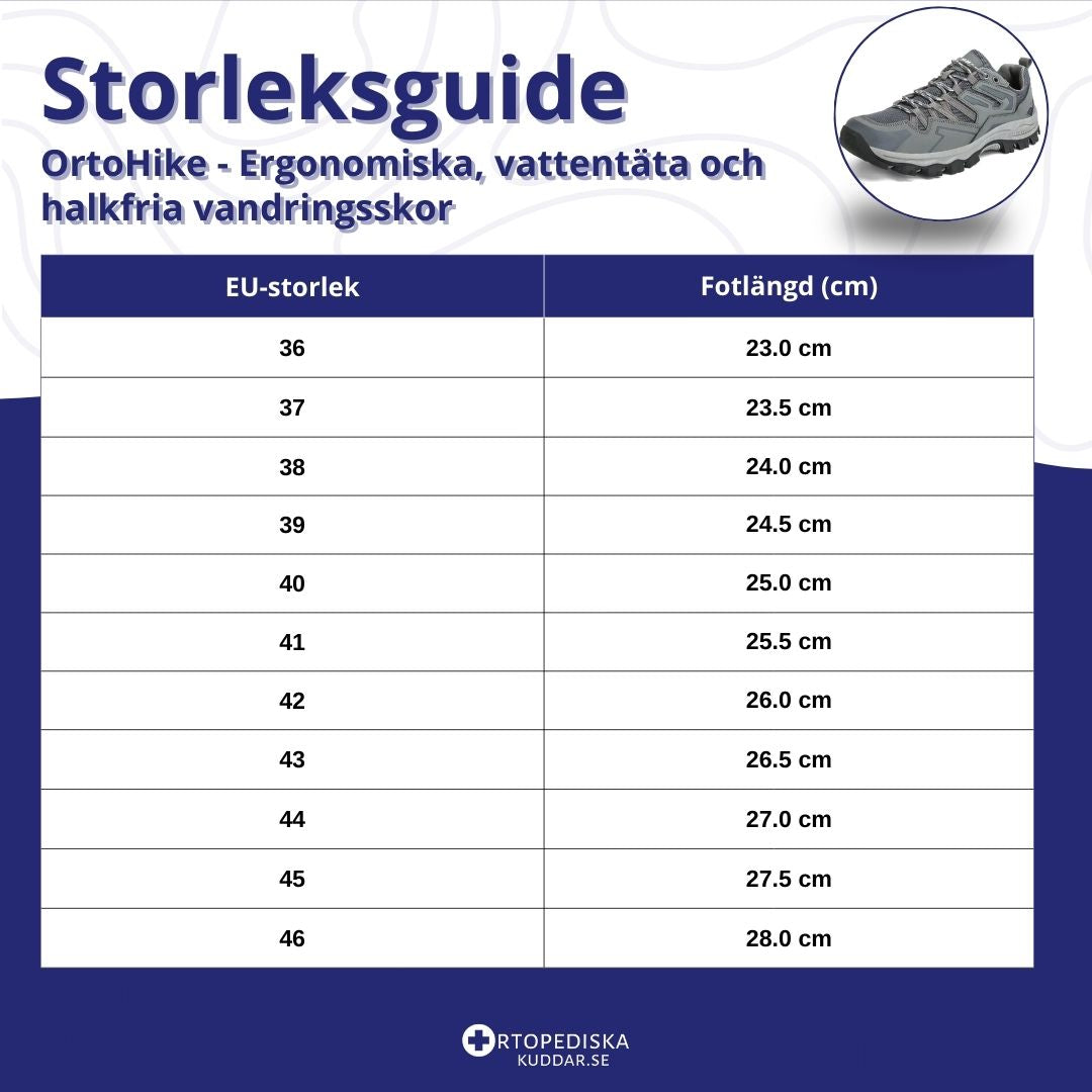 OrtoHike - Ergonomiska, vattentäta och halkfria vandringsskor