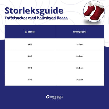Toffelsockor med halkskydd fleece