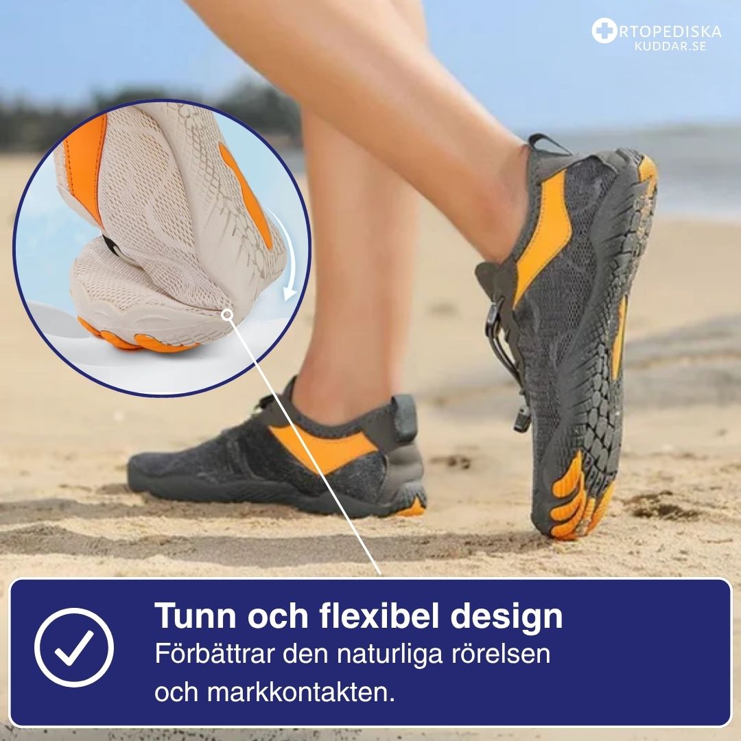 Ortostep - Ergonomiska barfotaskor i vattentåligt material