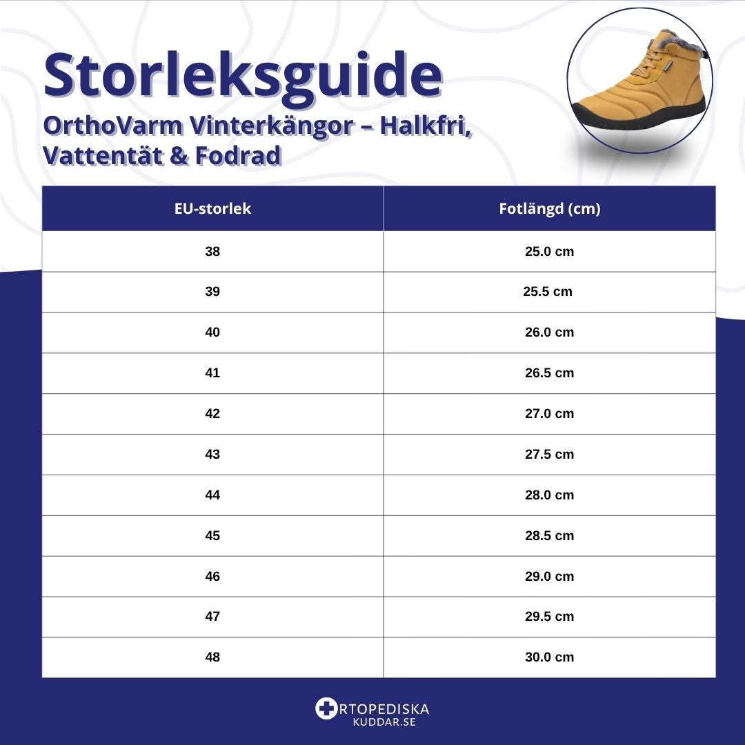 OrthoVarm Vinterkängor – Halkfri, Vattentät & Fodrad