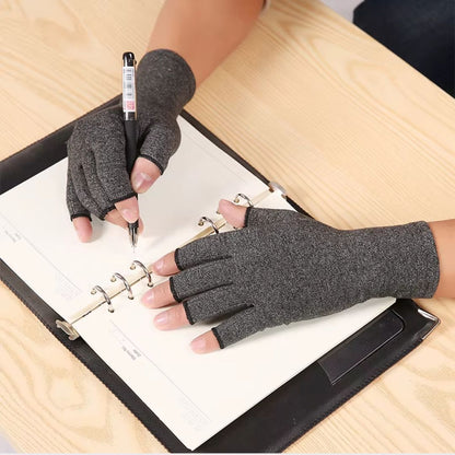 Kompressionshandskar med Öppna Fingrar – Mjuk & Smidig Handske för Vardag och Arbete