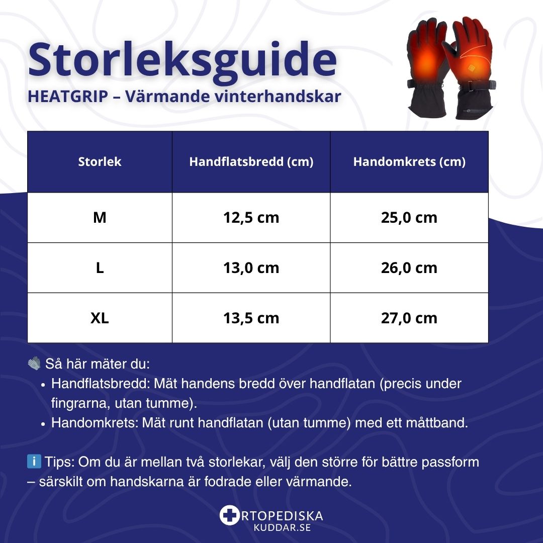 HEATGRIP Värmehandskar – Uppladdningsbara Elektriska Vinterhandskar mot Kyla