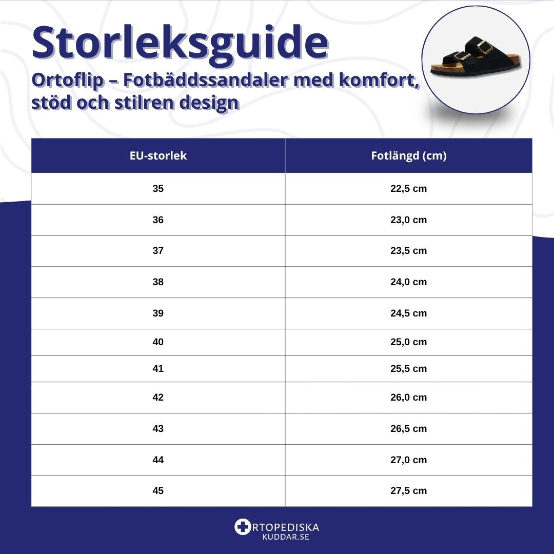 Ortoflip – Fotbäddssandaler med komfort, stöd och stilren design