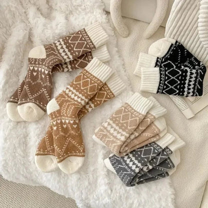 Fluffiga vinterstrumpor 5-pack – varma & mjuka mysstrumpor