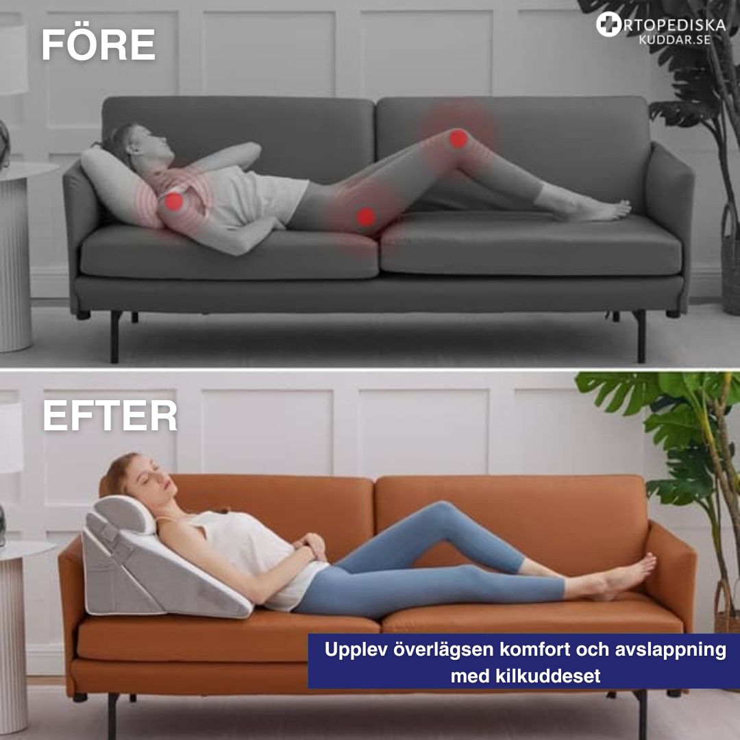 Kilkudde 10-i-1 med memory foam – Justerbar stödkudde för rygg, ben och återhämtning