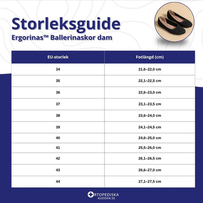 Ergorinas™ Ballerinaskor dam – bekväma & ergonomiska skor för alla tillfällen