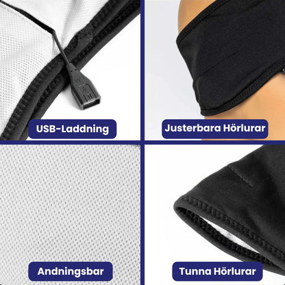 Bluetooth pannband med hörlurar – mjukt & trådlöst